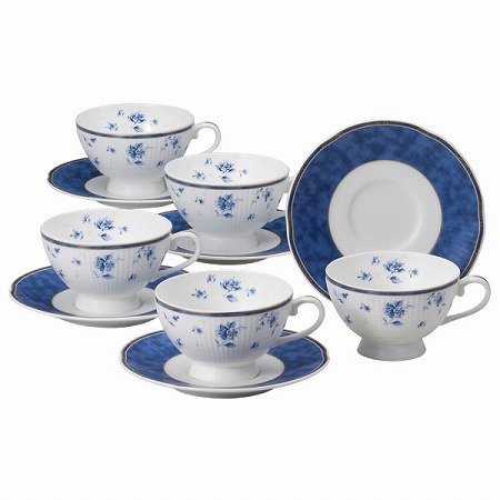 【60％OFF】シャンソネット ティーカップ＆ソーサー 220cc 5客セット (41631-33330)