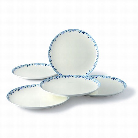 【37%OFF】【特別提供品】ブルーリーフ プレート 20cm 5点セット電子レンジ温め対応 (41750-33487)