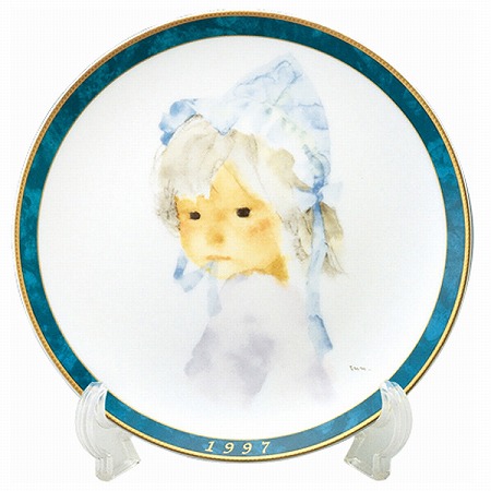 いわさきちひろ 1997年イヤーズプレート(あかちゃんのくるひ) 21cm (50039-21325)
