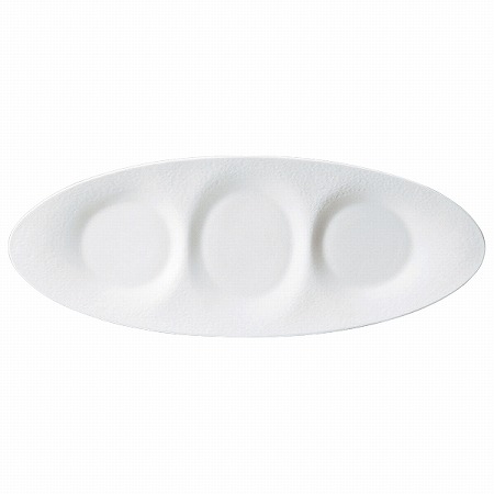オーバル オーバルトリプル仕切り皿(楕円) 38cm 電子レンジ温め 食洗機対応 (50617-3490)