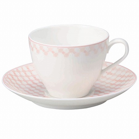 ペタル ティーコーヒー兼用カップ＆ソーサー(ピンク) 210cc 電子レンジ温め 食洗機対応 (52250-23268)