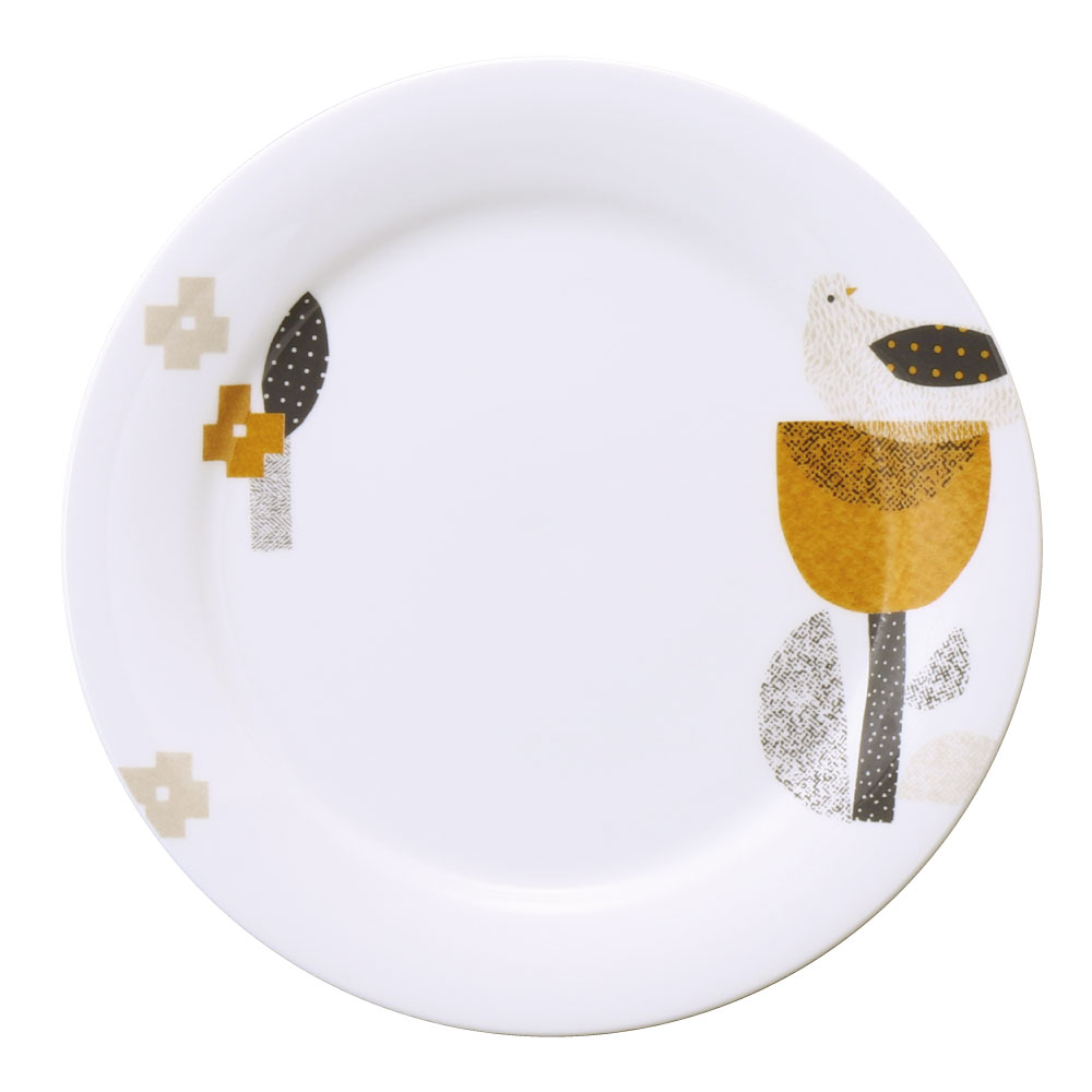 【50%OFF】バード＆フラワー プレート 25cm 電子レンジ温め 食洗機対応 (52458-1548)