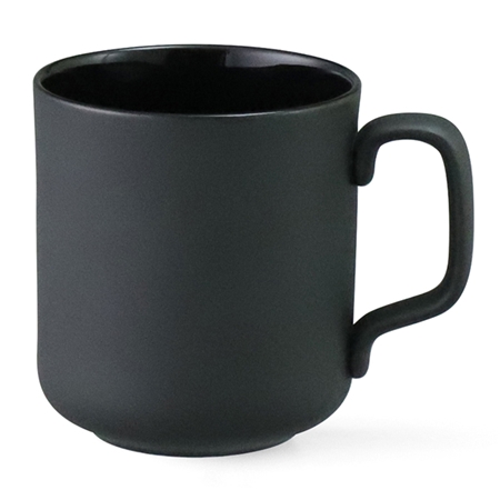 モノスタイル マグカップ(ブラック) 330cc 電子レンジ温め 食洗機対応 (58081-2956)