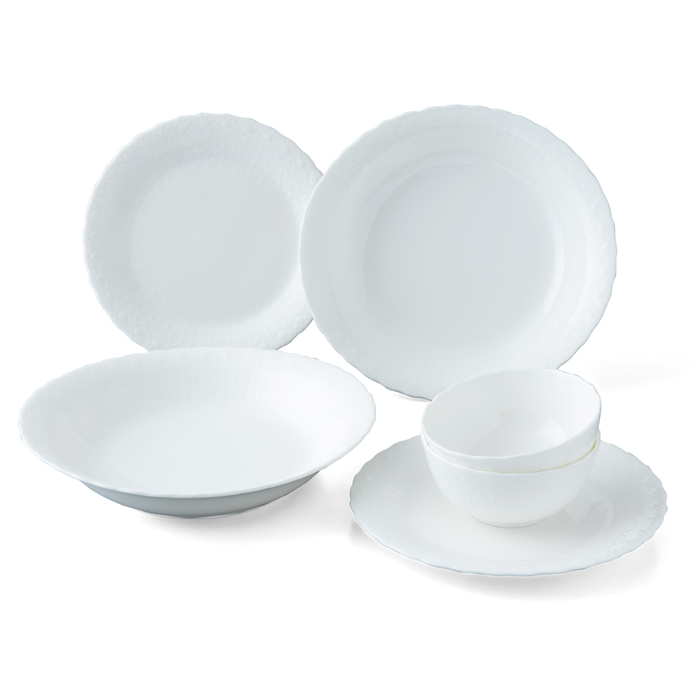 【59％OFF相当】【特別提供品】福袋2023 シルキーホワイト 6点セット 電子レンジ温め 食洗機対応 (9968-23364NT)