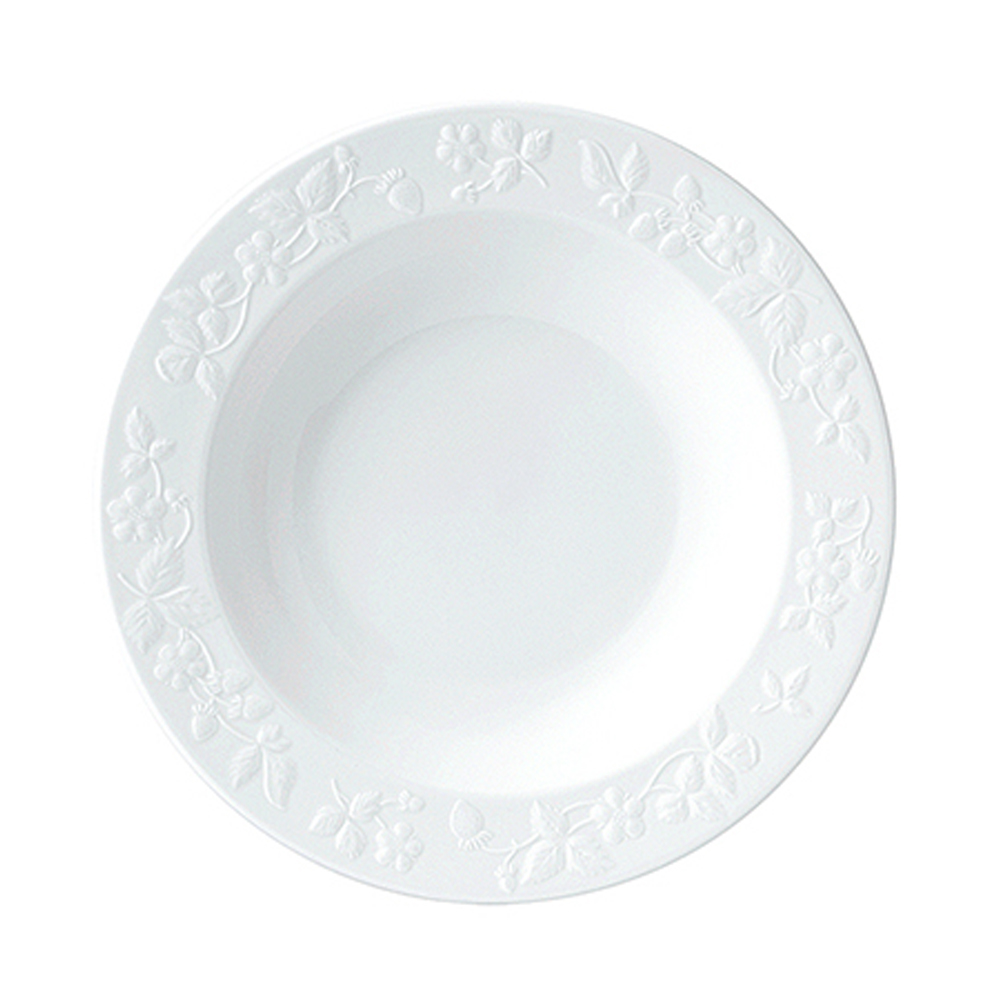ワイルドストロベリー ホワイト ディーププレート 23cm 電子レンジ 食洗機対応 (WW04-40030413)