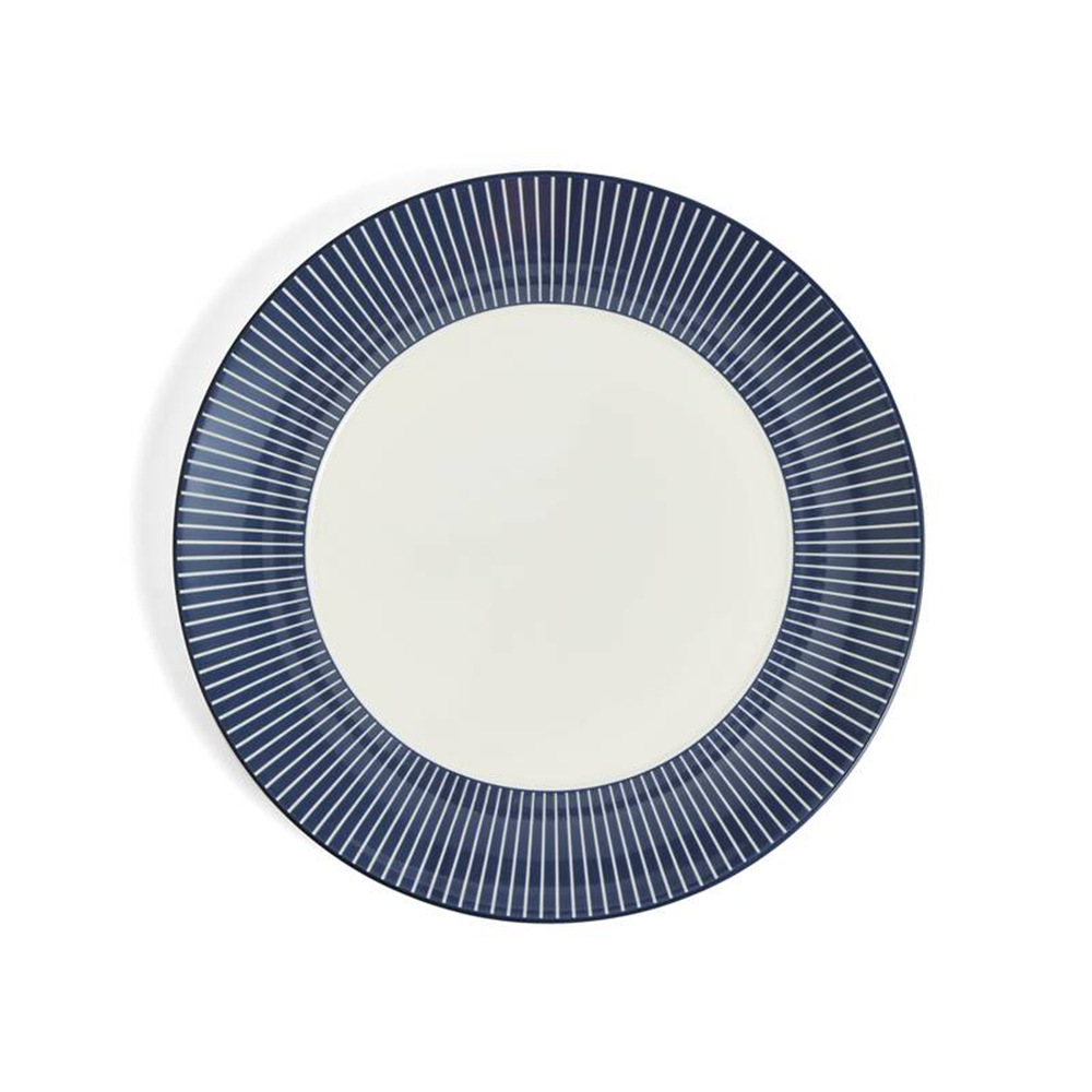 【取り寄せ品】【6月25日発売】ジオ ブルー プレートピンストライプ ブルー  24cm 電子レンジ温め 食洗機対応 (WW80-1079123)