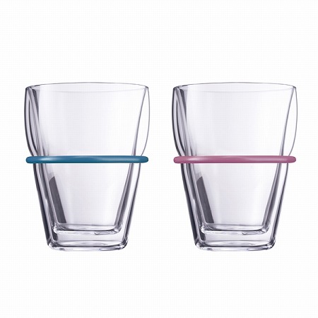 【60％OFF】サマームードカラー フリーグラスセット 432cc 2人用 電子レンジ 食洗機対応 (ZW60531-G120802)