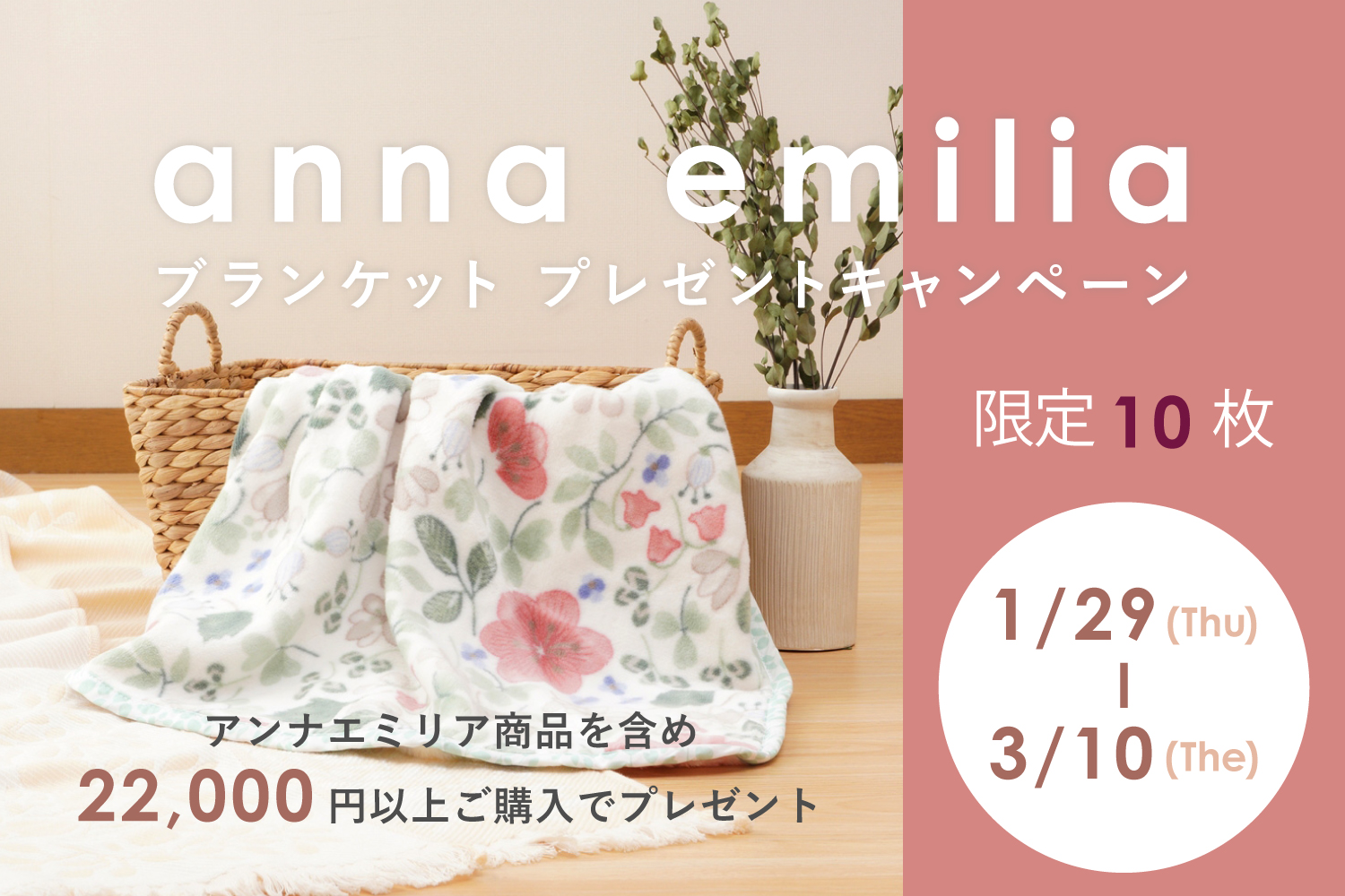 アンナエミリアブランケットプレゼントキャンペーン