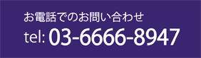 お電話でのお問い合わせ tel:03-6666-8947